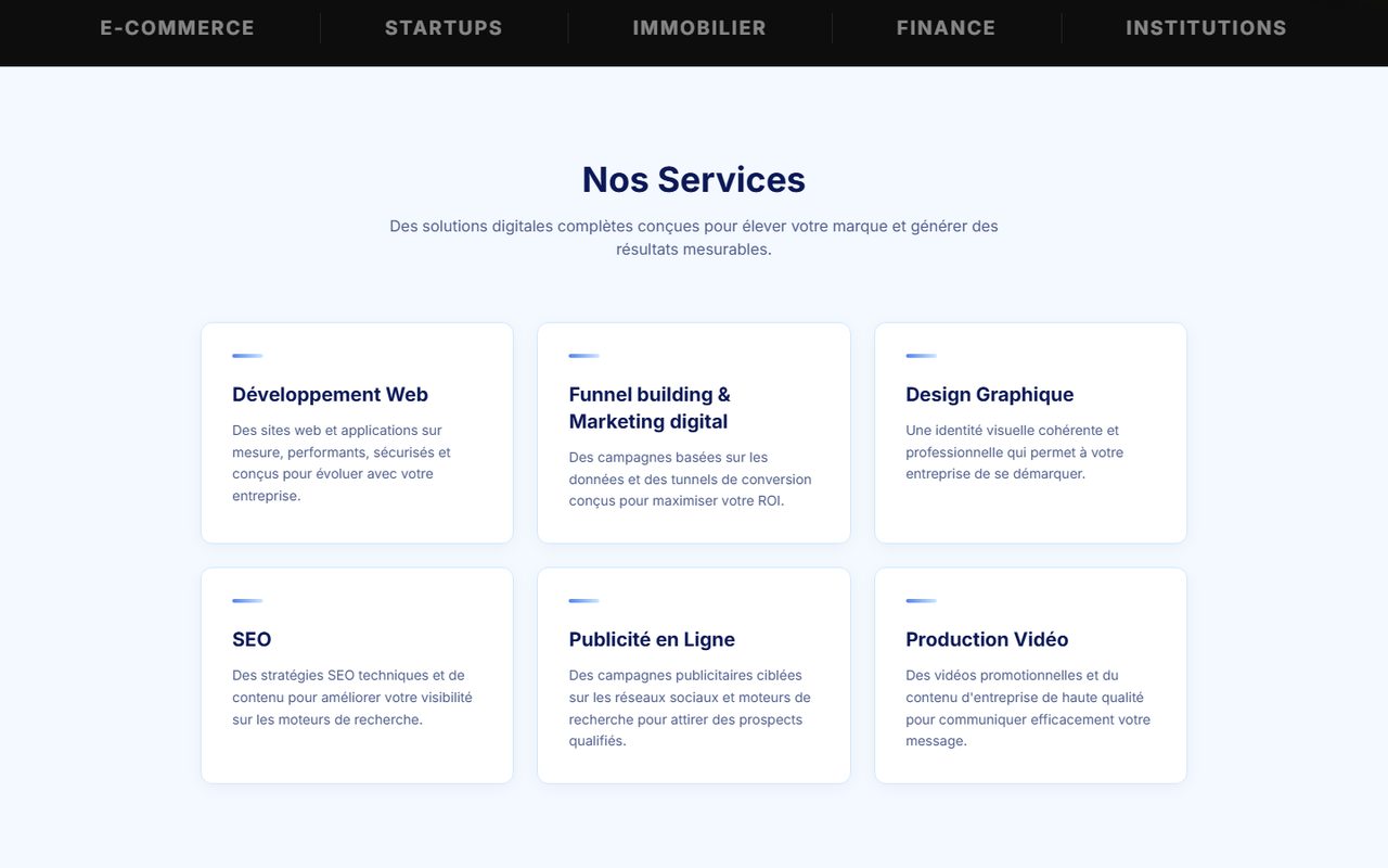 Grille des services de l’agence