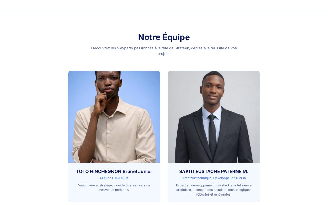 Présentation de l’équipe de l’agence